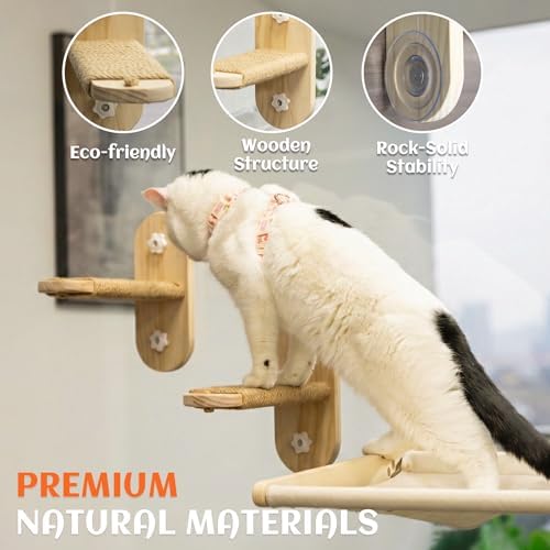 PETKARAY Large Cat Window Shelf, Upgraded Window Stairs - Image 5