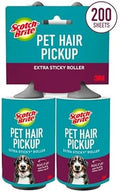 Scotch-Brite Pet Hair Extra Sticky Lint Roller, 200 Sheets Total, 2 Pack by Scotch-Brite