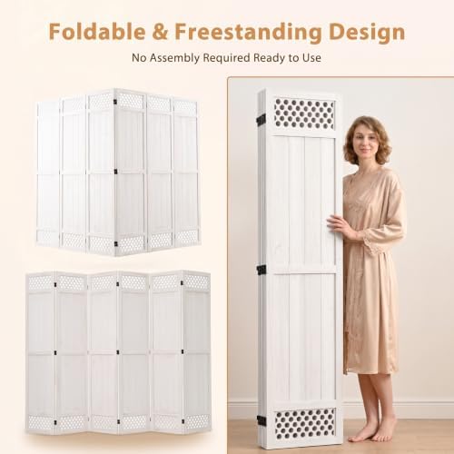 Wood Room Divider Privacy Screen - Image 3