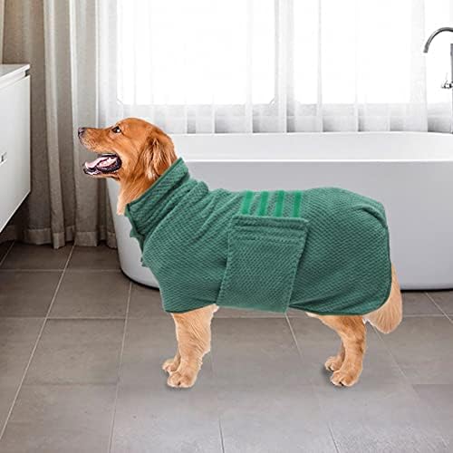 Geyecete Dog Bathrobe Towel Dog Drying Coat-Dry Fast Dog Bag-Pineapple Grid - Image 5