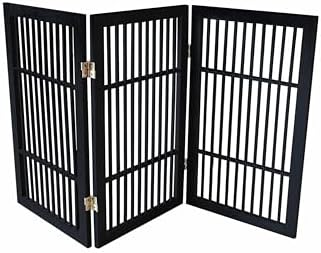 Urnporium Pet Dog Gate Freestanding, Strong Durable Folding Wooden Fence by Urnporium