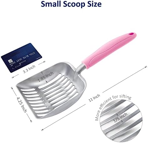 WePet Cat Litter Scoop, Aluminum Alloy Sifter, Kitty Metal Scooper, Deep Shovel - Image 2