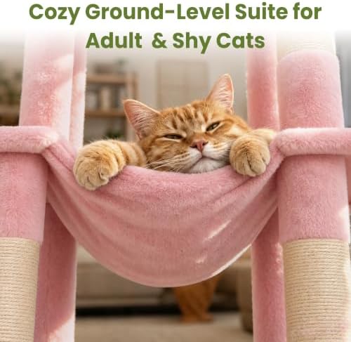 Cat Tree Tower for Indoor Large Adult Cats, 73in Tall Heavy Duty - Image 5