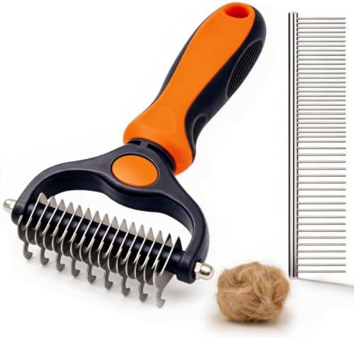 Pet Grooming Comb, Deshedding Dog Brush & Undercoat Rake by Unknown