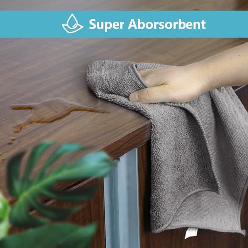 HOMEXCEL 8PK Microfiber Cleaning Cloth, Cleaning Rags - Image 3