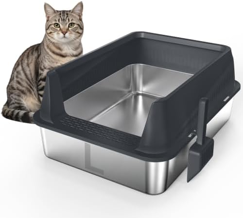 AIPERRO Stainless Steel Litter Box by AIPERRO