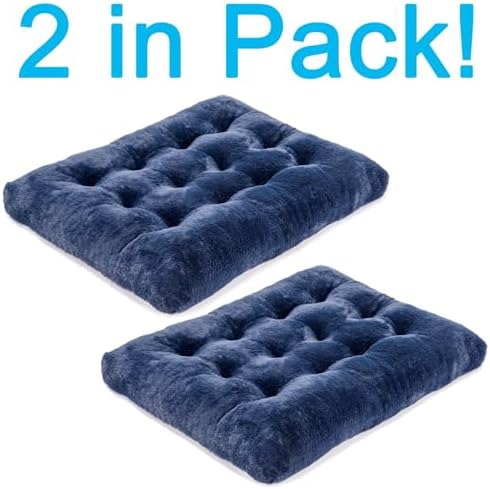2 Pack Dog Bed, Washable Deluxe Plush Dog Crate Beds - Image 2
