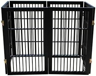 Urnporium Pet Dog Gate Freestanding, Strong Durable Folding Wooden Fence - Image 5