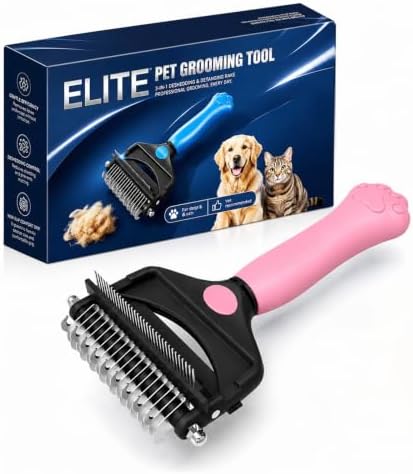 Deshedding Dog Brush，3-in-1 Undercoat Rake by KIVMTAR