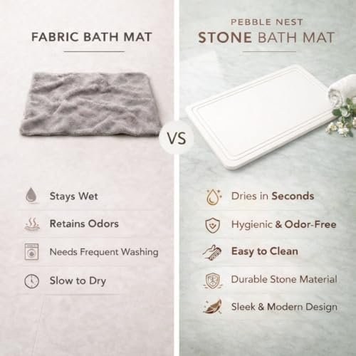 Stone Bath Mat – Diatomaceous Earth Quick Drying Non-Slip Bathroom Mat – - Image 4