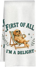 Golden Retriever Kitchen Towel, Cute Dog Hand Towel, Funny Dog Lover Gift by Huastatewolf