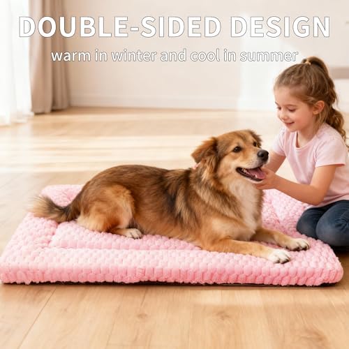 Dog Bed Mat, Reversible & Ultra Soft Kennel Pad-Machine Washable Pet Bed - Image 6