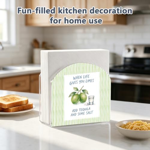 Lime Tequila Quote Print Acrylic Napkin Holder - Image 3