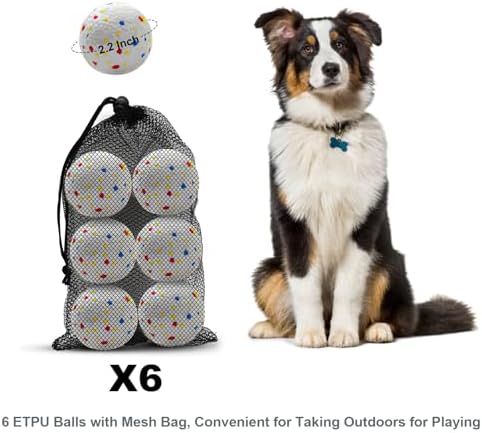Dog Toy Balls 2.2 Inch, Indestructible Dogs Balls 6 Pack - Image 2