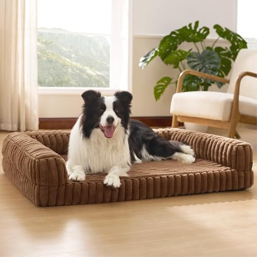 Bedsure ComfyFleece® Memory Foam Orthopedic Dog Beds Large Sized Dog 35" by BEDSURE