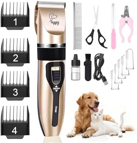 Dog Clippers for Grooming, Low Noise, Electric Quiet, Adjustable Clipper Comb by Unknown
