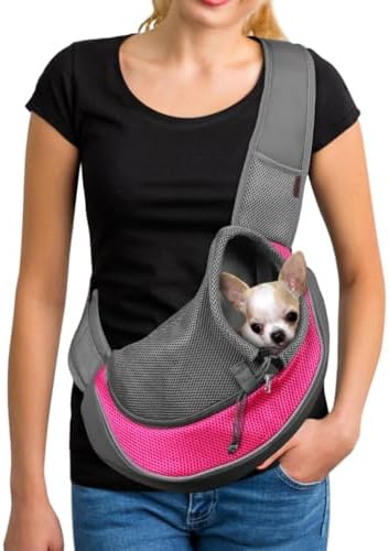 YUDODO Pet Sling Carrier for 2-5 lbs Small Dogs Cat Puppy Crossbody Carrier by YUDODO