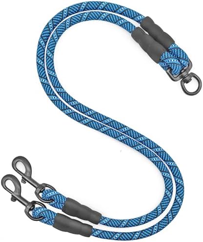 Double Dog Leash Coupler Heavy Duty Extension Rope by Mycicy