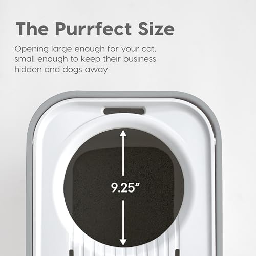 IRIS USA Large Top Entry Cat Litter Box, Hooded Privacy - Image 4