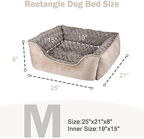 JOEJOY Rectangle Dog Bed for Large Medium Small Dogs Machine Washable Sleeping - Image 2