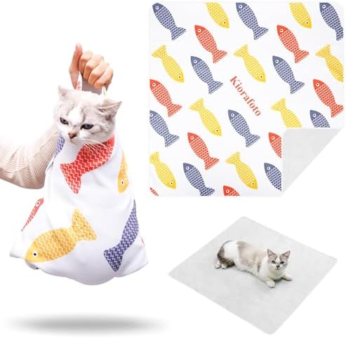 27.5" Large Cat Grooming Wrap for Adult Cat & Small Dog for Medicine by Kiorafoto