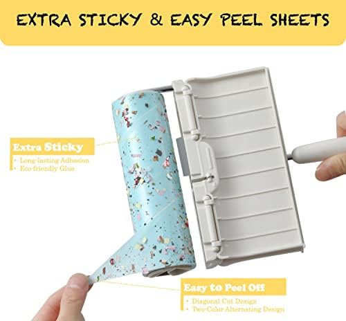Lint Roller Refills 6.3", 240 Sheets, Extra Sticky, Two-Color Easy Tear-Off - Image 3