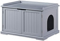 unipaws Cat Litter Box Enclosure Furniture, Hidden Litter Box Cover by unipaws
