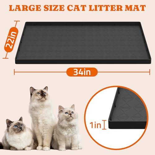 Pawtners Silicone Cat Litter Mat 34 x 22 in, 1 Pack - Image 4