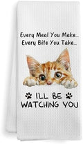 Funny Orange Tabby Cat Kitchen Towels Accessories Decor, Every Meal You Make by XNXLDYLH