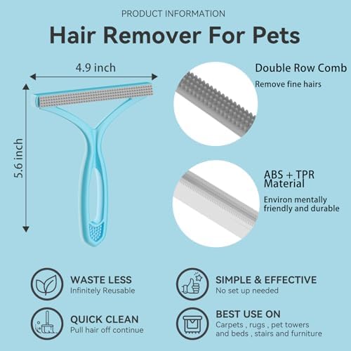 Lint Remover 3-Pack, Pet Fur Remover, Carpet Rake, Lint Brush - Image 3