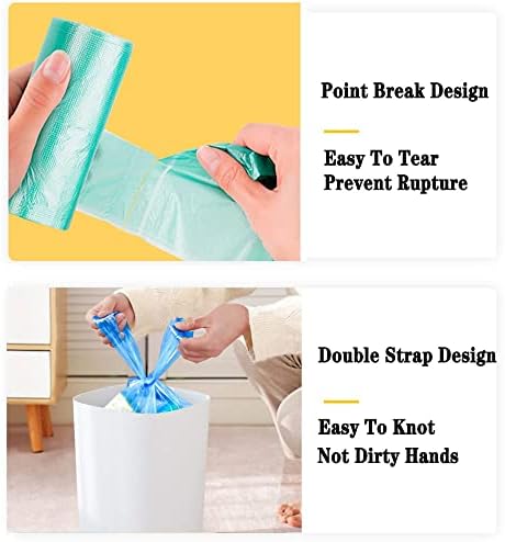 200 Count 4 Gallon Trash Bags, Small Colorful Garbage Bags - Image 4