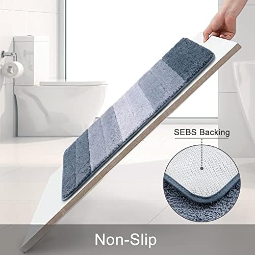 2 Piece Ombre Bath Mat Set for Bathroom, Non Slip Ultra Soft and Thick Water - Image 3