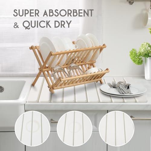 BoxedHome Stone Drying Mat for Kitchen Counter, Large Stone Drying Mat Foldable - Image 4