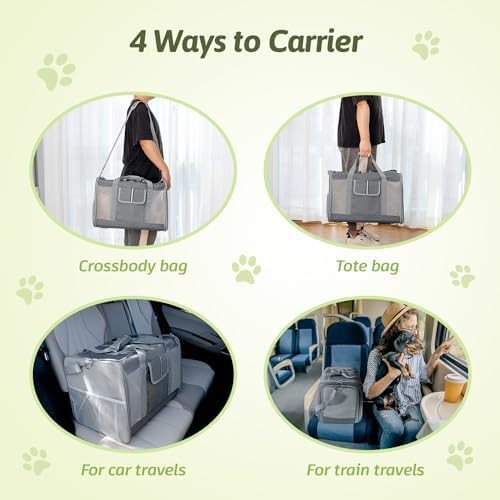 Sedioso Large Cat Carrier for 2 Cats, 21.7X 13.8X 13.8in Pet Carrier for Cat - Image 6