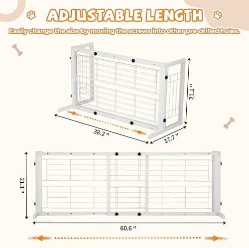 Coziwow 38-67" Freestanding Adjustable Dog Gate, No Drilling - Image 4