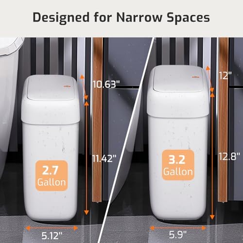 2 Pack Small Bathroom Trash Can - Image 3