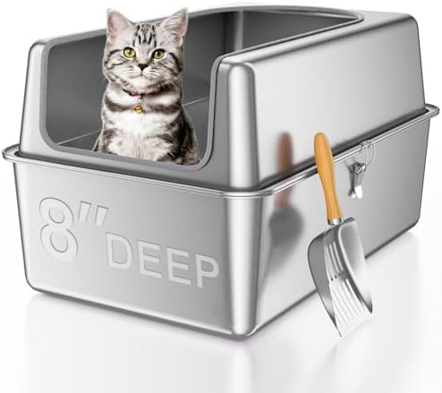 14'' High Sides XXL All Stainless Steel Cat Litter Box by WeLovePetsAsMuchAsYouDo