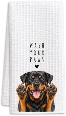 Rottie Kitchen Towel, Hand Towel, Rottweiler Gifts by Buildinest