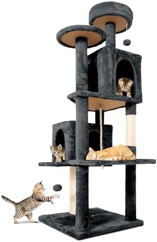 58.5inch Large Cat Tree Tower Condo by TSCOMON