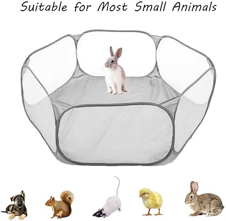 Small Animals Playpen, Portable Pop-up Open Interactive Pet Tent, Indoor - Image 3