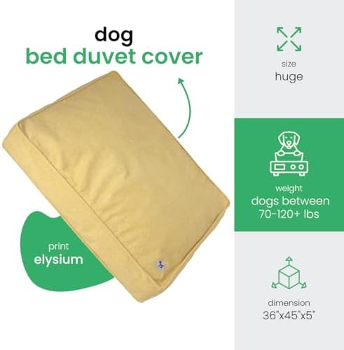 Molly Mutt Elysium Dog Bed Duvet Cover, GOTS-Certified 100% Cotton Canvas Cover - Image 2