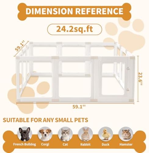 Acrylic Dog Playpen Indoor for Small Dogs & Puppies - Image 2