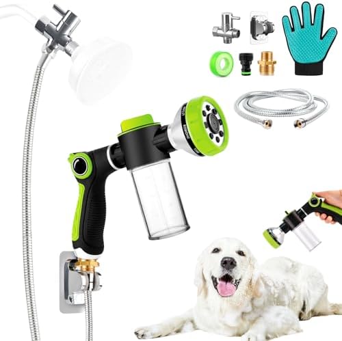 Dog Shower Attachment, All-in-One Pet Bathing Attachment by YCCOKJJ