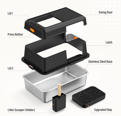 Removable Stainless Steel Cat Litter Box - Image 2