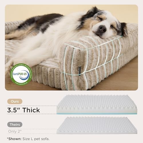 Bedsure ComfyFleece® Memory Foam Orthopedic XL Plus Dog Bed 45" - Image 4
