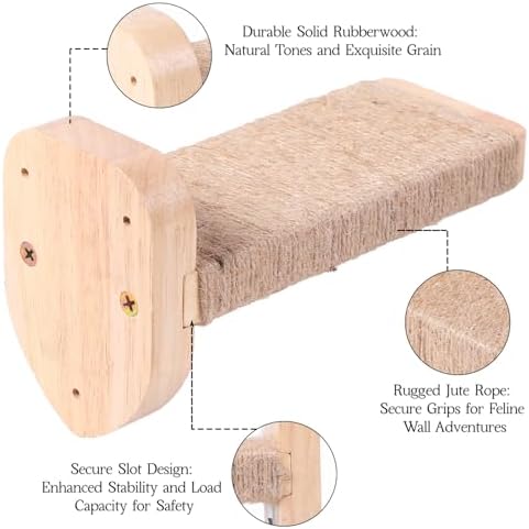 3pcs Cat Wall Steps, Climbing Mounted Furniture, Shelves - Image 3