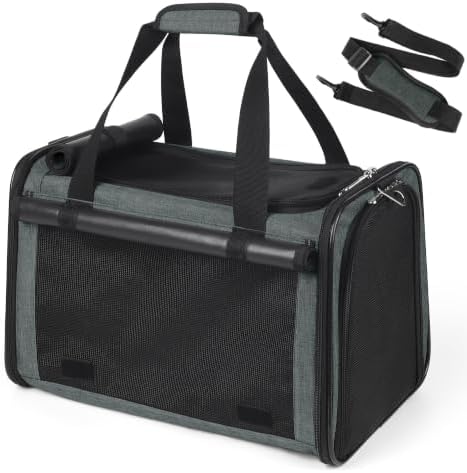 YUDODO 25lbs Cat Carrier Lightproof Soft Sided Pet Carrier by YUDODO