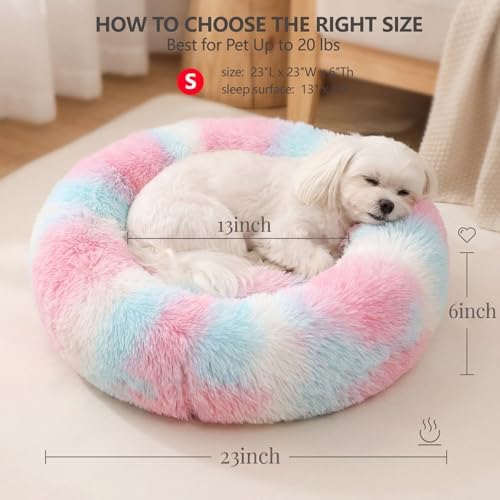 nononfish Cozy Donut Pet Bed, Soft Calming Dog Bed - Image 3