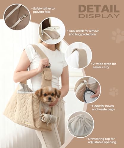 JourCraf Dog Carrier Sling for Small Dogs, Front Cat Sling & Cats Up to 15 lbs - Image 3