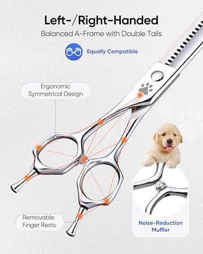 ULG 40-tooth Curved Thinning Scissors Dog Shears - Image 5